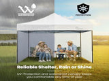 RED TRACK 3x3m Premium Pop Up Gazebo Marquee, Patented Steel Cable Canopy Support System, Wheeled V219-OTDGZWRT33WB