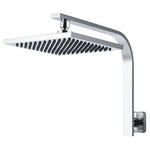 Cefito 8'' Rain Shower Head Wall Arm Square High Pressure Chrome SHOWER-A3-SQ-8-SI