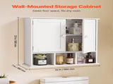 Bathroom Wall Cabinet, 2 Doors & Adjustable Shelf, Over the Toilet Storage Medicine Cabinet Wall V952-BDMJG2JYJGBSOYU70001V0