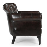CHOCOLATE LEATHER ARMCHAIR V742-M11097