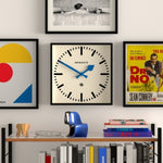 Newgate Number Five Wall Clock Black Blue Hands V398-NGNUMFIV390KICE