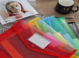 A4 plastic wallet - set of 5 popper wallets plastic folders premium pocket map envelopes for school V1259-DP01-BO-223