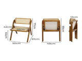 Levede 4X Foldable Rattan Dining Chairs CH1080-2-WAX2