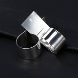 Napkin Rings Plated Silver Stainless Steel Dinner Table Decorations 6Pcs V1192-AZ-W-19195