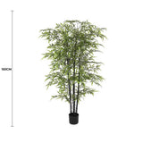 Premium Dense Artificial Black Bamboo 150cm V637-DP12581901