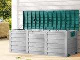 Gardeon Outdoor Storage Box 290L Lockable Organiser Garden Deck Shed Tool Green OSB-290L-GB