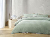 Accessorize Augusta Sage Crinkled Look Quilt Cover Set Double V442-HIN-QUILTCS-AUGUSTA-SAGE-DS