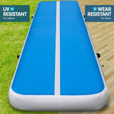 Powertrain 3m x 1m Air Track Inflatable Gymnastics Mat - Blue White IFM-0301-BUWH