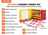 Electrical Lockout Tagout Kit, 59 PCS Safety Lockout Tagout Station With Padlocks, Hasps, Tags, V952-AQSJTZ59JDGXSQ3W2V0