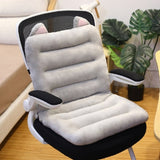 SOGA 2X Grey One Piece Siamese Cushion Office Sedentary Butt Mat Back Waist Chair Support Home Decor SCUSHION051X2