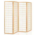 Artiss 4 Panel Room Divider Screen 174x179cm Natural RD-4019-4P-NT