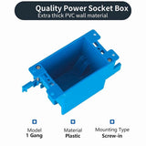 10-Pack Single Gang Electrical Outlet Box, Old Work Box,14 Cubic Inch, Ideal for Residential and V1192-AZ-W-20869