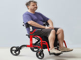 2 in 1 Rollator Walker & Transport Chair for Seniors, Folding Rolling Walker Wheelchair Combo & V952-EHYZXQCKJLQ8WW1ZSV0