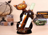 1 pcs Metal Cat Shape Wine Rack Creative Wine Rack Wine Cabinet Decoration Modern Style Cute V1366-AZ2-W-05450