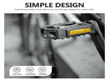 SWETRACE 2Pcs Flat Bike Pedals Carbon Steel Replacement for Road and Mountain Bikes Black V1189-LWWAL-20260327-03710
