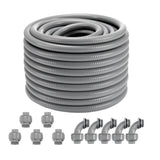 19.1 mm Flexible Electrical Conduit, 30.5 m, PVC Liquid-Tight Conduit Non-Metallic with 5 Straight V952-PVCYMDQDG34IIP87TV0