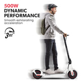 VALK Synergy 7 Electric Scooter, 500W 15Ah, AU Compliant, Motorised eScooter for Adults, White V219-TRNESCVAS7WA