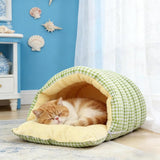 Cat house - Cat basket - Plush and warm - Removable and washable - Closed cat bed for winter V1188-ZXY-131-330