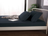 Ramesses 1000TC Linen Bamboo Fitted Sheet Combo Set Charcoal Queen V442-KIT-FITTEDSS-LINENBAMBOO-CHARCOAL-QS