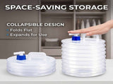 Collapsible Water Container With Spigot, 2PCS 3L Large-Capacity Collapsible Water Bucket With V1366-AZ2-W-15287
