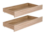 Artiss 2pcs Under Bed Storage with Wheels Rolling Wooden Drawers King Single & Queen WBED-F-DRAW-OAT-KSQ-WD-X2