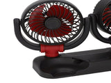 3 Heads Cooling Fan with Phone Holder Powerful Airflow Portable Electric Fan for Car Truck Stable V1294-YM0901-3113250083012