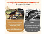 Dog Stairs for Car, 5 Steps Extra Wide Foldable Dog Ramp for Large Dogs with Non-Slip Rug Surface, V952-KZDGLTEKMZFHUGZNR001V0