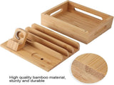 Bamboo Phone Charging Organizer, Bedside Desktop Dock V1263-JX-5000