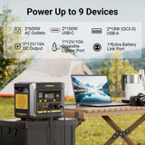 FlashSpeed 600 600W 499Wh AC/DC Portable Power Station Generator V178-67023