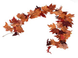 Decorative Artificial Maple Garland Fall Leaf Garland Decoration Thanksgiving Halloween Fake Maple V1294-YM0523-3115210217313