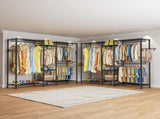 CARLA HOME Heavy Duty Clothing Garment Rack Organizer with Hanging Rods & Storage Shelves for LSB-36179