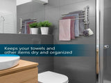 Rotating towel rack stainless steel 304 towel pole folding rack face towel hanging pole V1366-AZ2-W-07091