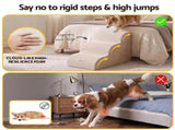 i.Pet Dog Ramp Washable Cover Stairs for Bed Sofa Foam Step Ladder 3 Tier Beige FDR-D-FOAM-3T-BG