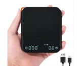 Coffee Scale with Timer 2000g/0.1g Rechargeable Espresso Scale Portable Digital Kitchen Scale with 3 V1263-JX-2435