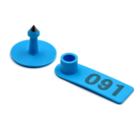 1-100 Cattle Number Ear Tags Set 5x2cm - Blue Small Cow Sheep Pig Livestock Label V238-SUPDZ-32496859611216