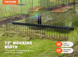Tow Behind Landscape Rake, 1.8m Tow Dethatcher with 32 Steel Tines, Lawn Dethatcher Rake Attaches to V952-ZXSCJDHC72BDGLRVMV0