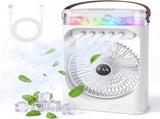Portable Misting Camping Fan with Water Tank and LED Light, Rechargeable Battery Powered Fan for V1189-LC-AMZ-00096