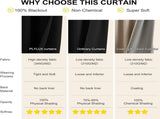 2 Pack 100% Blackout Curtains for Bedroom, Thermal Insulated Grommet Drapes for Living Room and V1189-LC-AMZ-00228