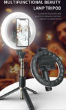 TEQ Q07 Bluetooth Ring Light Selfie Stick + Tripod stand V28-MOBTEQQ07