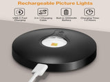 Rechargeable Picture Lights, 6 Pack Black Wireless Art Lights with Remote and Touch Control, 3 V1171-CC-BOM001347