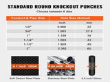 10 Ton Hydraulic Knockout Punch Kit, 1/2" to 2" Conduit Hole Cutter Set, KO Tool Kits with Puncher 6 V952-SD10T240CR2MMKGY6V0