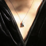 Gift Box - Dog White Gold Aroma Necklace Purify Oil Blend V760-GBAJ - 26