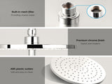 Cefito 9'' Rain Shower Head Set Handheld Round High Pressure Twins Tap Chrome SHOWER-A1-RO-9-SI-TAP-RO