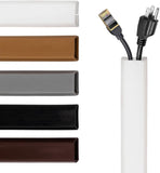 TV Cord Hider Flexible Wall Cord Cover Low Profile Silicone Cable Raceway Self Adhesive Cut to V1258-DP02-WO-978