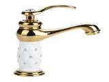 Solid Brass Mixer Tap Cold/Hot Water Faucet with Ornaments for Basin Sink V1294-YM0727-JY07261-02