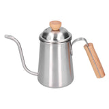 650ML Drip Coffee Pot Stainless Steel Long Gooseneck Spout Coffee Kettle with Wooden Handle V1294-YM0901-3118210172311