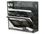 5 Tier Wall File Organizer Vertical Placement Glossy Edges Wall Mount File Holder with Hanging Hole V1294-YM0512-3117220266311
