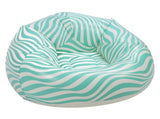 Inflatable Chair PVC Wave Strip Pattern Ergonomic Desig Minimalism Inflatable Beanbag Chair Green V1294-YM0901-3116240034713