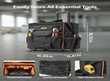 Rolling Tool Bag, 110 lbs Load Capacity, 25 Pockets Heavy Duty Roller Tool Bag on Wheels, Adjustable V952-GLGJD15YC600Y4UPW001V0