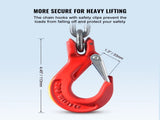 Chain Sling, 8 mm x 150 cm Chains with Hooks, G80 Engine Chain Hoist Lifts, 3 Ton Capacity V952-DGDLHHMGFH1JITULLV0